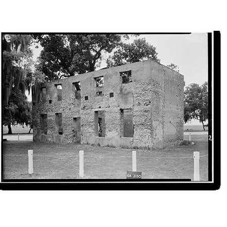 Historic Print, Horton House (Remains), Main Road, Jekyll Island, Glynn County, GA - 2, 16" x 20"
