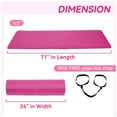 thumbnail image 2 of Fitvids 1/2-Inch Thick High Density Exercise Yoga Mat, Carrying Strap, Pink, 2 of 7