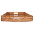 thumbnail image 1 of Artifacts Rattan™ Square Serving Ottoman Trays with Glass Insert, 1 of 3