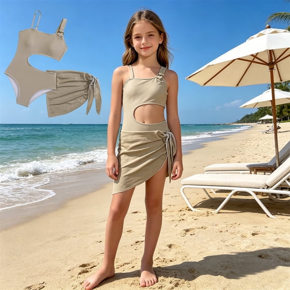 Shachafan Girls Long Sleeve Swimwear UPF 50 Sun Rash Guard And Swim Shorts For Swimming Pool Beach Surfing Kids Girls Swimwear