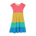 thumbnail image 2 of Dress with Pockets,Short Sleeve Dress,Fashion Girls' Summer Short Sleeve Ruffled Pockets Round-Neck Printed Dress,Baby Girl Dress, 2 of 4