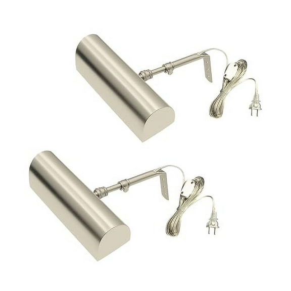 Royal Designs, Inc. Plugin Dimmable LED Picture Light, PLP-2008-8-BN-2, Brushed Nickel, 8.75 Inches, 2 Pack