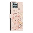 thumbnail image 3 of Leather For Motorola Moto G36 5G 6.72-inch Wallet Case Crystal Material  Owl&Butterflys&Flowers, With Card Holder,Wristband,Magnetic Clasp Kickstand Folio Cover,Color-3,For Moto G36 5G, 3 of 7
