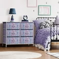 thumbnail image 6 of Sorbus Dresser with 6 Drawers - Furniture Storage Chest Tower Unit for Bedroom, Hallway, Closet, Office Organization - Steel Frame, Wood Top, Tie-dye Fabric Bins (6-Drawer, Blue/Pink/Purple), 6 of 8