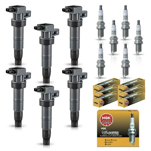 Set of 6 ISA Ignition Coils and 6 Spark Plugs For 2008-2009 Kia Sorento 2006-2010 Kia Sedona 2007-2008 Hyundai Entourage 2006-2011 Hyundai Azera 3.8L V6 Replacement for UF546 7090