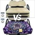 thumbnail image 5 of Uorisanigo Golf Cart Seat Covers Seat Blanket with 4 Front Pockets, Universal Purple Mandala Floral Golf Cart Accessories for EZGO, Yamaha, Club Car and Other 2 Person Seats, 5 of 7