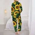 thumbnail image 5 of Bingfone Womens Pajama Sets Sunflower 1 Print,Long Sleeve Loungewear Pajamas Set-X-Large, 5 of 9