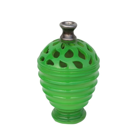 Northlight 9.5" Lime Green Hollowed Laser Cut Vase
