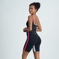 thumbnail image 3 of Two piece workout sets for women, 2 piece Gym Sets Tank Top Shelf Sports Bra And Matching Biker Shorts Running Work Out Yoga (Black Night/Poppy Pink/White Light) X-Large, 3 of 5