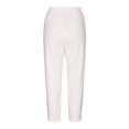 thumbnail image 5 of Cropped Pants Women Summer Casual Capri Leggings Floral Print Stretchy Knee Length Capris Lounge Travel Pants Yoga Pants Slim Fit, White&XXL, 5 of 7