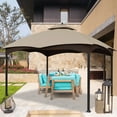 thumbnail image 5 of Eurmax 10x12 Gazebo Replacement Canopy 2 Tier Replacement Canopy,Beige, 5 of 5