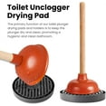 thumbnail image 4 of Tutuviw 2Pcs 7" Plunger Tray Black, Universal Toilet Plunger Holder, Plunger Catches Mat, Toilet Plunger Holder Only, Wicks Water from Plunger and Dries Quickly for Bathrooms - Black, 4 of 7