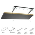 thumbnail image 5 of JPND 36 inch Wooden Floating Wall Shelf with Invisible Brackets Set of 3, for Bedroom/Bathroom/Living Room and Kitchen Storage,Pure Black, 5 of 8