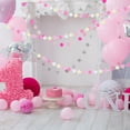 thumbnail image 5 of Uxcell Pom Pom Garland Decor Hanging Garland Ball Banner with Balls for Halloween Thanksgiving Christmas White/Pink/Cream/Light Pink, 5 of 7