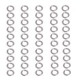 thumbnail image 1 of 50pcs Fishing Solid Stainless Steel Snap Split Ring Lure Tackle Connector New, 1 of 5