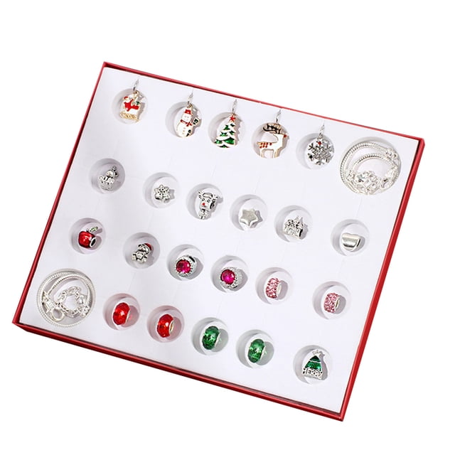 Calendario De Adviento De Navidad, Juego De Joyas Con Cuenta Regresiva De 24 Días Para Niñas, Regalo Para Niños, Incluye 2 Pulseras, 22 Abalorios Diy matsuzay HA039022-00