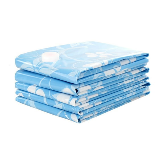 TFixol 5 Pack Vacuum Bag with Manual Pump Reusable Vacuum Storage Bags Leakproof Space Saver Sealer for Home Travel Bedding Clothes