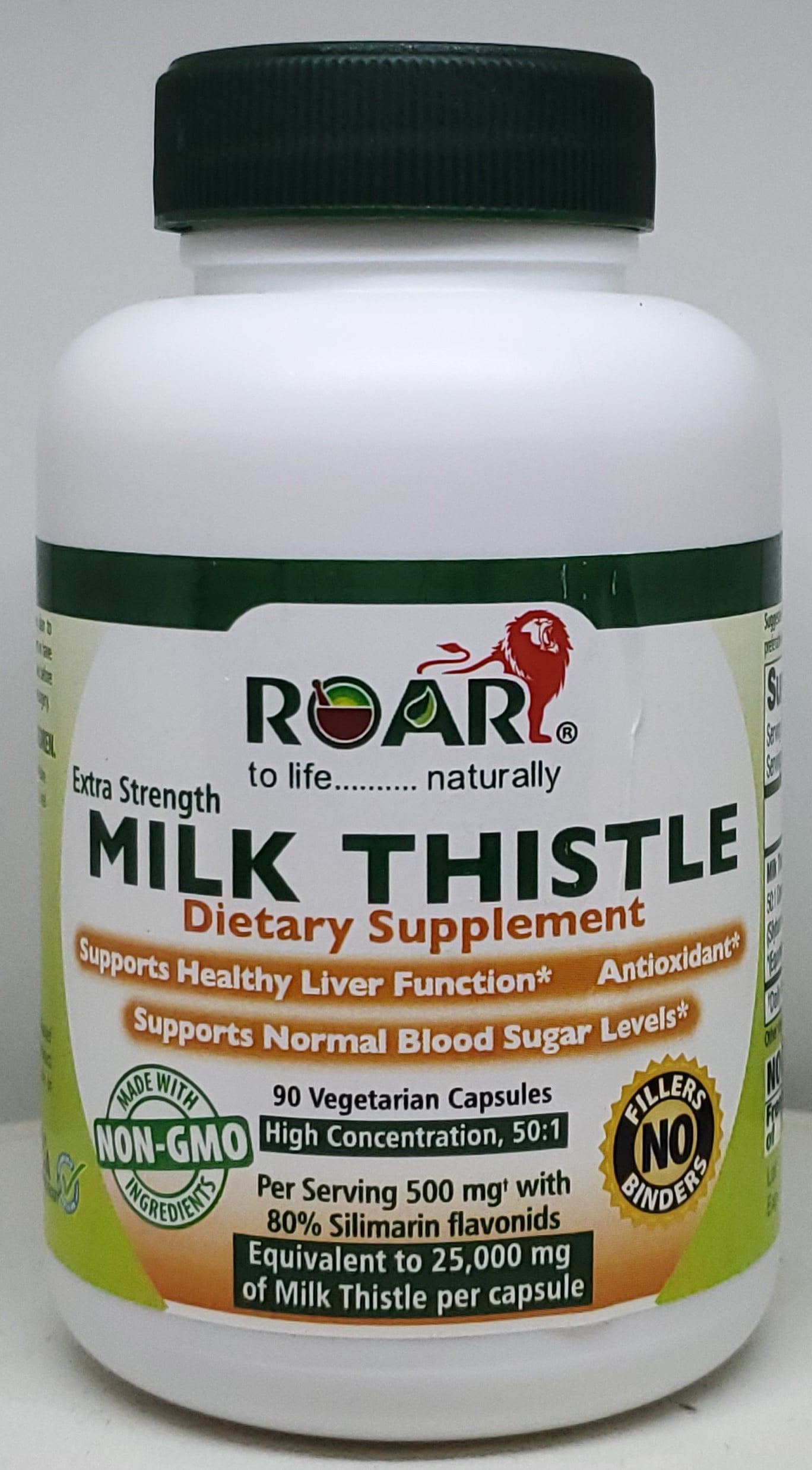 Extra Strength Milk Thistle Vegetarian Capsules 90 Count High