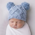 thumbnail image 4 of Baby Caps 0-3 Months,Toddler Girls Boys Winter Hats Boys Soft Baby Caps Kids Knit Winter Warm Hats Light Blue, 4 of 6