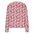 thumbnail image 4 of Aboser Womens Flannel Cardigan Sweaters Pink Christmas Holiday Tops Funny Xmas Tree Printed Jackets Warm Button Down Outerwear Soft Long Sleeve Sweater Coats, 4 of 5
