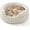Cream, variant on ComfyFleece™ Medium Dog Bed, Washable Cute Pet Bed, Super Soft Corduroy Round Cat Bed with Anti-Slip Bottom, 26''x26''x9'', Warm Gray