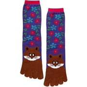Women's Flower Fox Toe Socks