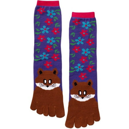 Women's Flower Fox Toe Socks