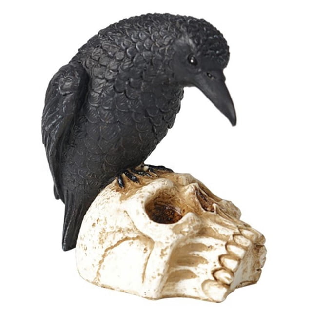 Cuervo Negro De Halloween, Esqueleto Realista, Adorno De Cuervo, Accesorio De Casa Embrujada Para Decoración De Fiesta Advancent HA037494-00