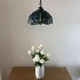 thumbnail image 6 of Tiffany Pendant Lights Green Blue Stained Glass Dragonfly LED Bulb Included for Dining Room Hotel Restaurant Cafe 12"W*12"D*60"H, 6 of 7