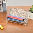 thumbnail image 6 of Iauyy Stackable Clear Pencil Box with Snap-Tight Lid, Large Capacity Plastic Storage Organizer for Pencils, Markers, Crayons ,Frog Illustration, 6 of 6