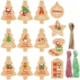thumbnail image 3 of Etiquetas de papel Kraft para decoración del hogar, etiquetas colgantes de Feliz Navidad, árbol de Navidad, fiesta de año nuevo, tarjetas de regalo, 100/150 piezas, 3 of 4