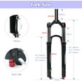 thumbnail image 4 of ZTZ 26 27.5 29 inch Mountain Bike Fork MTB Suspension Air Fork ，120mm Travel,QR 9mm，1-1/8 Straight Tube Rebound Adjust，Manual Lockout Air Shocks, 4 of 7