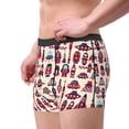 thumbnail image 2 of Pofeuu Rocket Pattern Print Men’s Boxer Briefs, Moisture-Wicking Underwear, Regular,Trunk-Large, 2 of 5