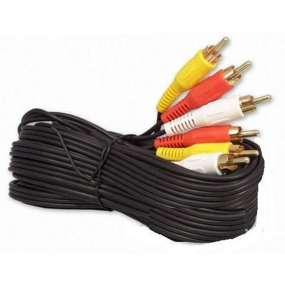 CableVantage 30ft 3 RCA New Audio Video AV Cable FOR HDTV DVD VCR