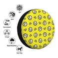 thumbnail image 4 of Sikiie White Popcorn PVC Leather Spare Tire Wheel Cover Spare Tire Cover, for Car Truck SUV Camper Trailer Universal Fit(14-17in)-16 inch, 4 of 6