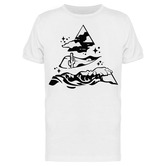 Piramid With Landscape T-Shirt Men -Image by Shutterstock, Male x-Large