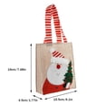 thumbnail image 4 of Bolsa de dulces navideños Tela de saco Decoración navideña para niños Niñas (Muñeco de nieve), 4 of 4