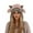 Pink, variant on Bibifish Womens Rainbow Knit Trapper Hat With Horn Decor Fluffy Ear Flaps Stretchy Warm Hat Winter Casual Outings Fun Stylish Hats