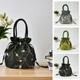 thumbnail image 3 of SSKFHGI New Womens Small Embroidered Handbag Ethnic Style Drawstring Bucket Bag, 3 of 7