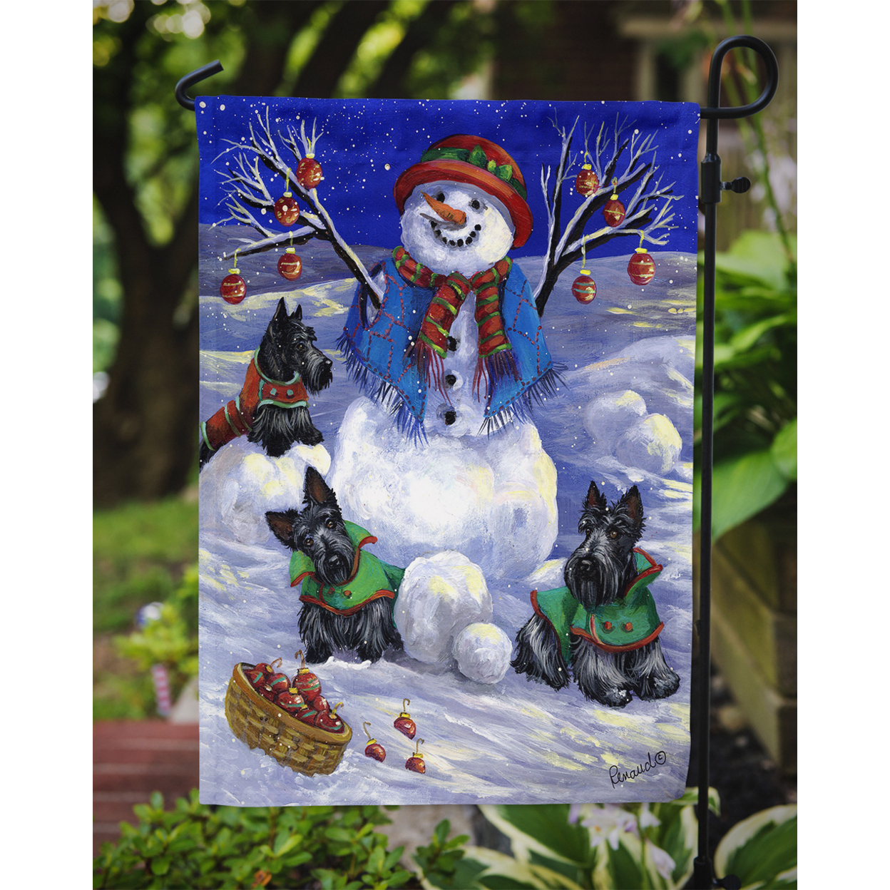 Carolines Treasures VHA3017JMAT Christmas Snowman Let it Snow Door
