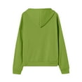 thumbnail image 5 of Mohiass Back to School Zip Up Hoodies for Women Casual Long Sleeve Hooded Jacket Oversized Lightweight Sweatshirts Tops with Pocket Green XL, 5 of 5