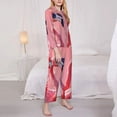 thumbnail image 3 of Balery Cool Flamingos Sunglasses Scene Conjunto de Pijama con Estampado para Mujer, Conjunto de Dos Piezas con Manga Larga, Ropa de Dormir Suave con Bolsillos, Pijamas Cómodos-X-Large, 3 of 7