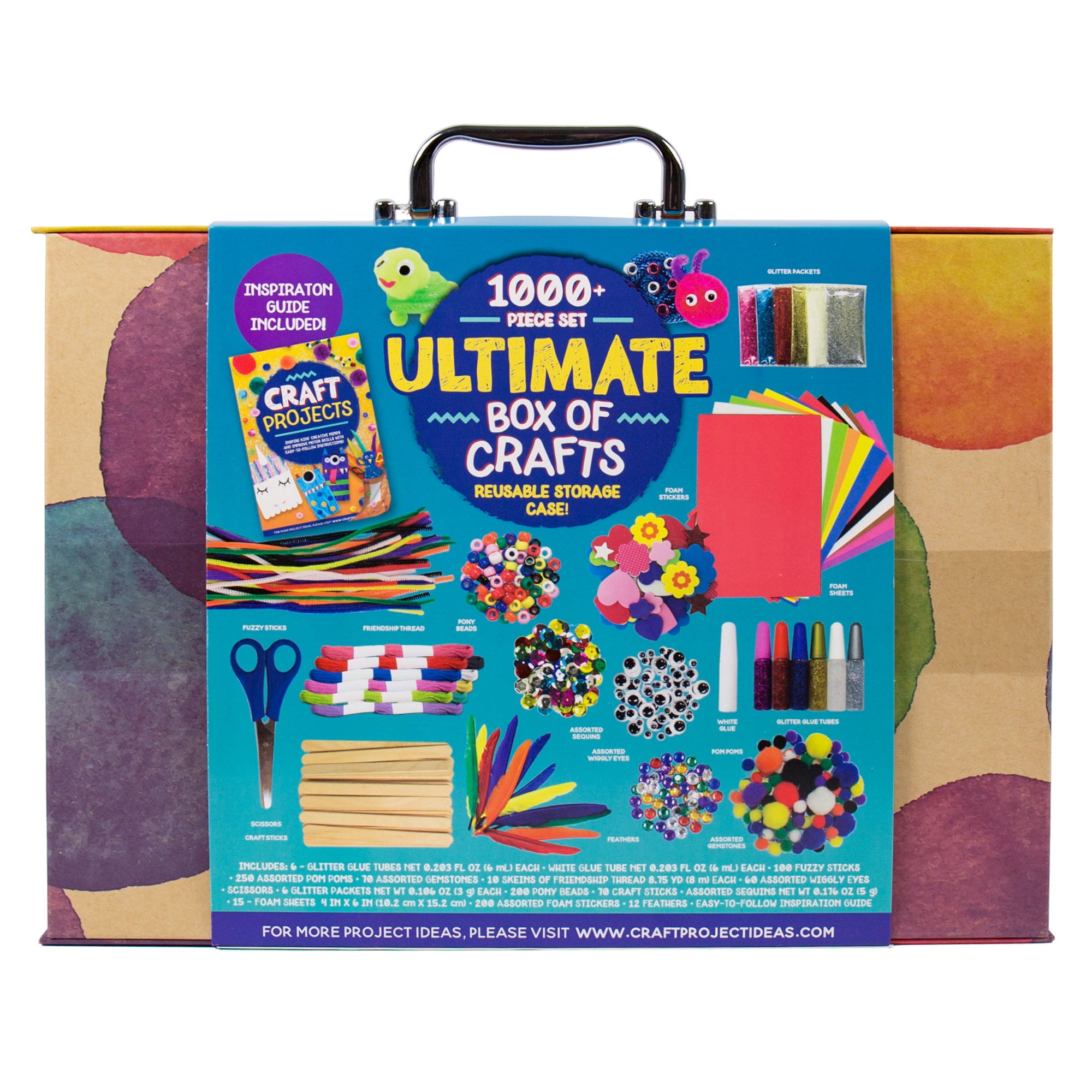  READY 2 LEARN Big Craft Combo Box - 800+ Pieces - 16 Projects  for Kids Ages 4-8 - All in One Craft Kit - Paper Bag Puppets, Dough  Creations and More! : Toys & Games