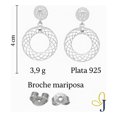 thumbnail image 2 of Aretes 3d Redondos De Maya Para Mujer De Plata 925, 2 of 5