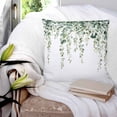 thumbnail image 3 of Green Eucalyptus Leaves 20x20 Pillow Covers Set of 2, Spring Pastoral Rustic Botanical Throw Pillow Covers Decorative Couch Cushion Case, Microfiber Square Pillowcases for Bedroom Car Living Room, 3 of 7