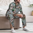 thumbnail image 7 of Fotbe Mallard Ducks Swimming Pattern Long Sleeve Pajama Set for Men,Sleepwear Set,2-piece Loungewear Set,Soft PJs Comfy Nightwear with Pockets-Small, 7 of 7