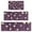 Purple Daisy Flower, variant on Purple Daisy Flower Wavy Lines Pattern Kitchen Rugs Sets Of 3,Kitchen Runner Rugs Non Skid Washable,Decorative Kitchen Floor Mats for Kitchen,Sink,Laundry,17"x30"  17"x47"   17"x59"