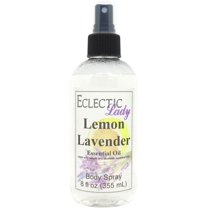 Lemon Lavender Body Spray, Eclectic Lady, Hydrating Mist, Unisex, 8 oz