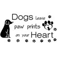 thumbnail image 1 of 1 pieza de calcomanías de pared para perros, calcomanías de pared con frases para mascotas, los perros dejan huellas de patas en la pared con frases para el corazón, 1 of 7