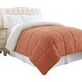 thumbnail image 1 of Genoa Queen Size Box Quilted Reversible Comforter, Orange & Gray, 1 of 1